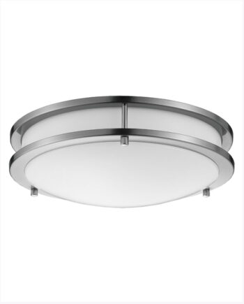 C #C23SAT/NS-LED 25W 16" LED Round Saturn Fixture, Nickel Satin, Adj. 5CCT