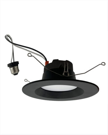 S #LC12RT6-S-CCT-BLK 12W Dimmable, 6" Smooth Retrofit Can Kit, Adj. 5CCT, Black Finish