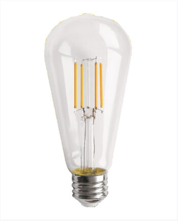 V #LB60CAST21-WW3PK 5.5W LED Clear Classic Edison Filament ST21 Type Bulb 2700K, 3-Pack