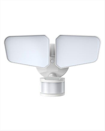 M #LF20PMH2-WH/CCT & #LF20PMH2-BZ/CCT 20W Dual Head LED Motion Security Lights, Adj. CCT