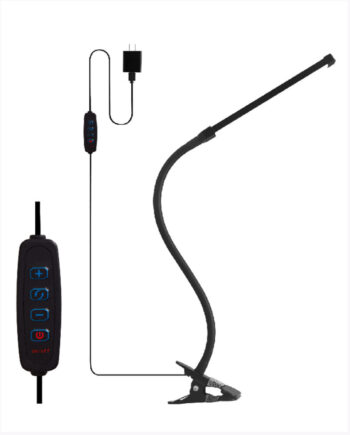 CP #CP81HL-BL-CCT 8W Dimmable LED Clip-On Light, Black, Adj. Lamp Color 3000K, 4000K, 5000K