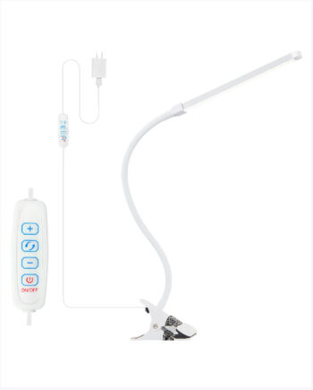 CP #CP81HL-WH-CCT 8W Dimmable LED Clip-On Light, White, Adj. Lamp Color 3000K, 4000K, 5000K