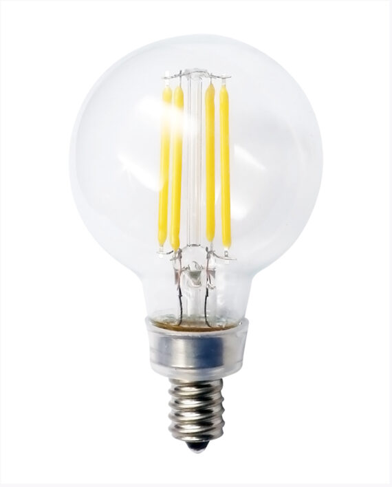 G #LB40G16-D/WW/2PK 4.5W LED Clear G16 Globe Lamp 2700K
