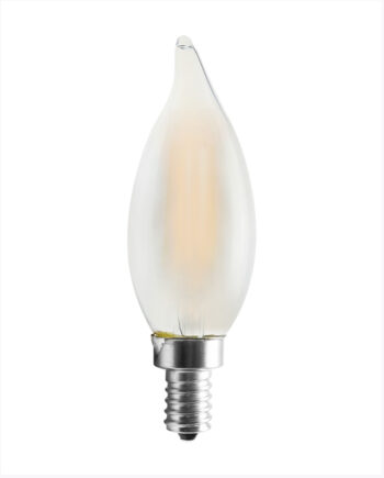 B #LB40FCNF-D-WW-2PK 4.5W LED Frosted Flame Tip Filament Candle 2700K