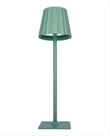 #TB3RU1-GR 3W LED Rechargeable Mini Ruffle Touch Table Lamp, 3CCT, Green Finish