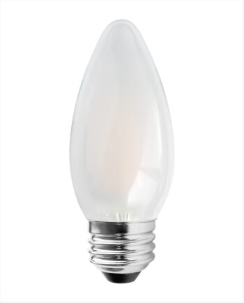 #LB40TCNF-D/WW-2PK 4.5W Dimmable Frosted Torpedo Candle Lamp, 2700K, 2-Pack